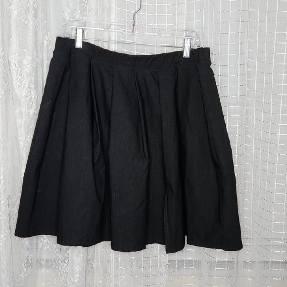 New With Tags Misguided  Black Circle Skater Mini Skirt Sz14